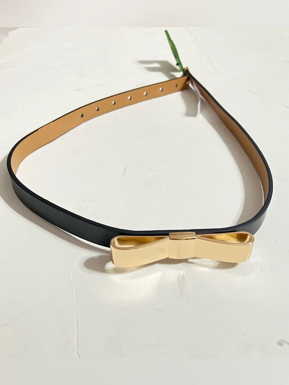 Kate Spade New York Metal Bow Leather Belt